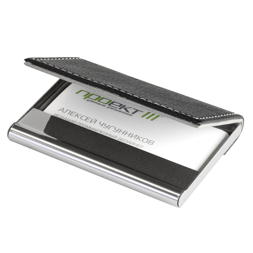 Футляр для визиток Contact, черный / Миниатюра WWW (1000)