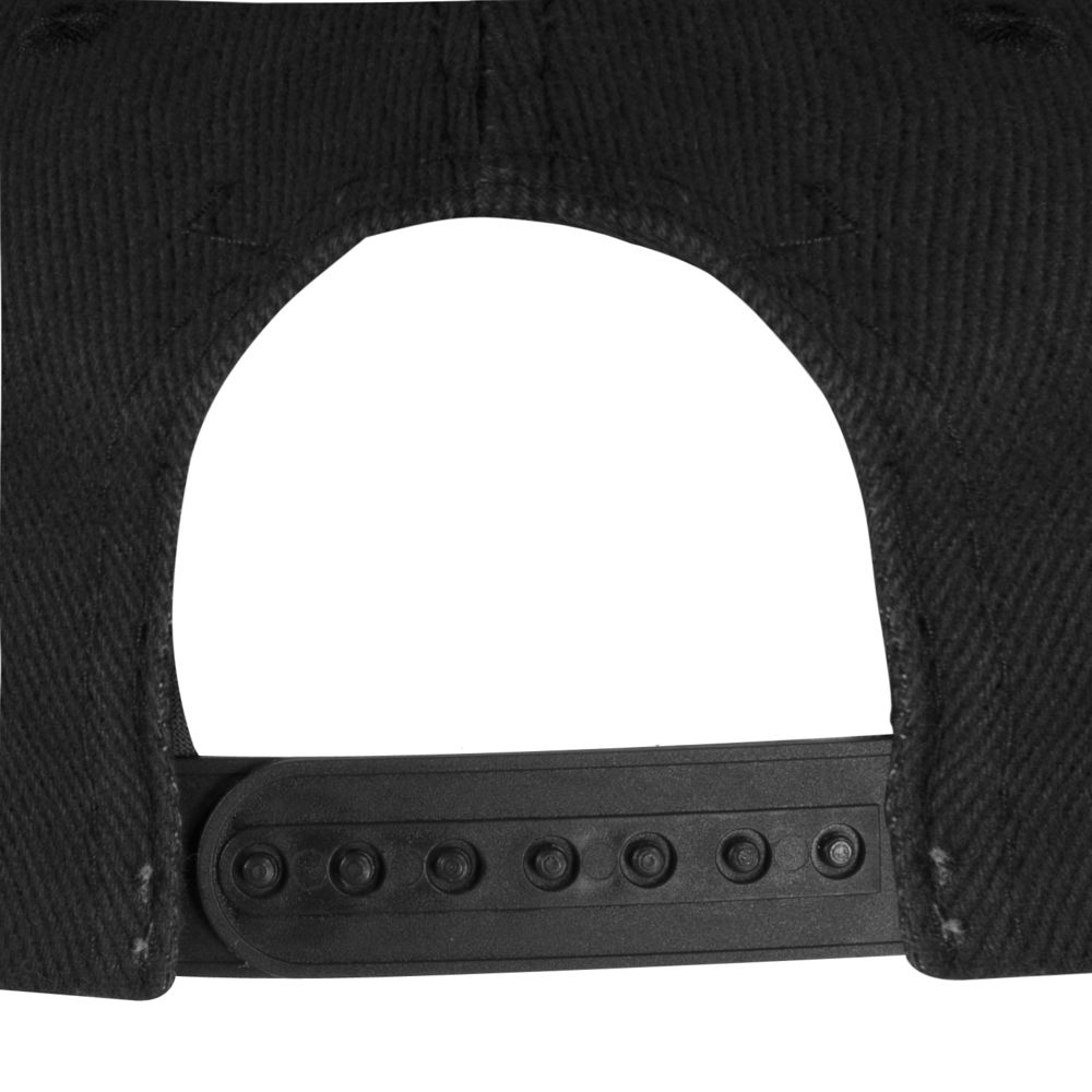 Бейсболка Unit Snapback с прямым козырьком, черная / Миниатюра WWW (1000)