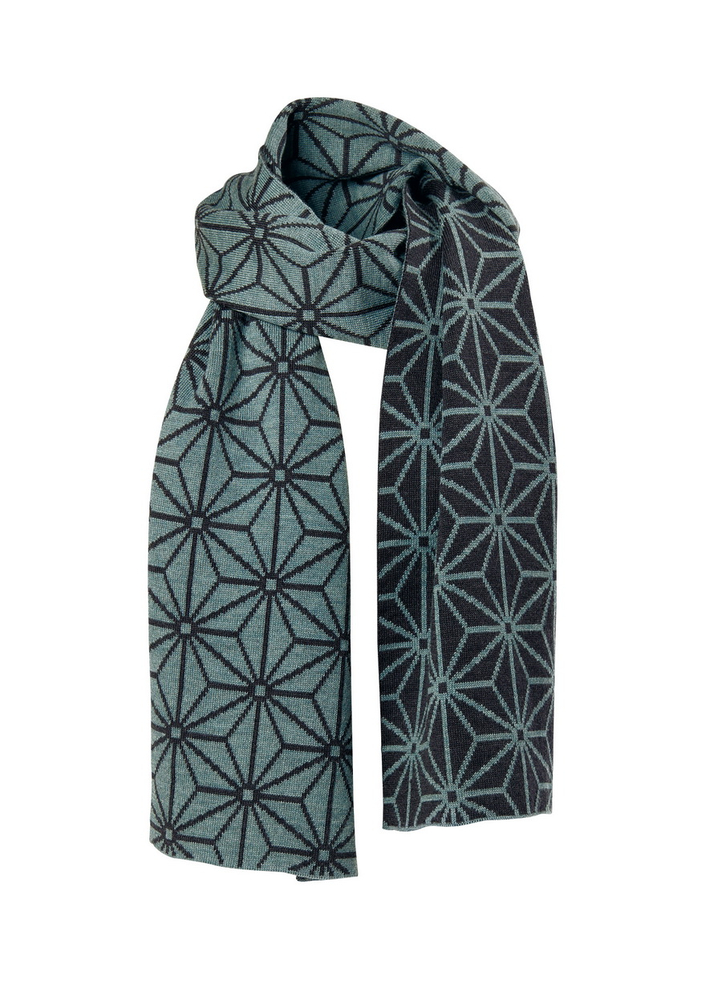 Шарф Asanoha, темно-серый/голубой / Миниатюра WWW (1000)