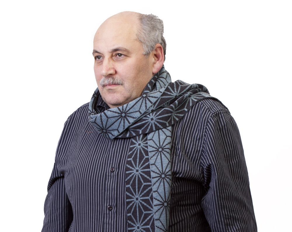 Шарф Asanoha, темно-серый/голубой / Миниатюра WWW (1000)