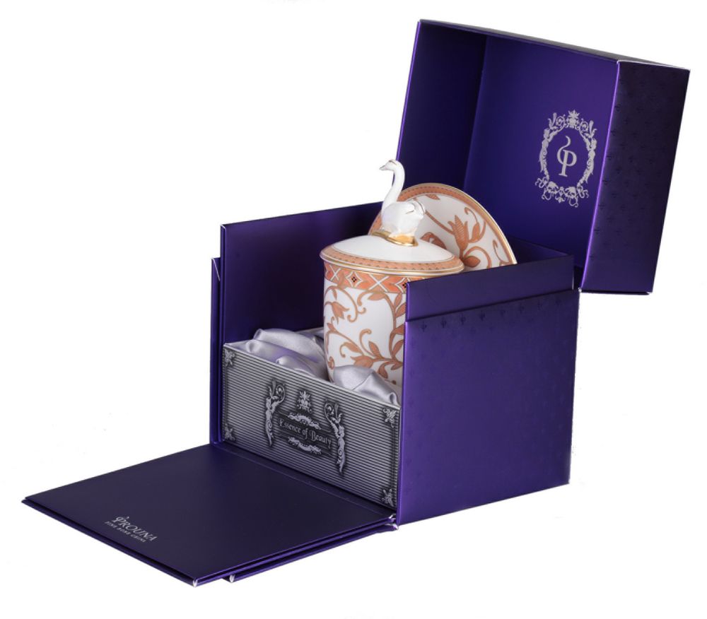 Чайная пара Swan с терракотовым орнаментом / Миниатюра WWW (1000)