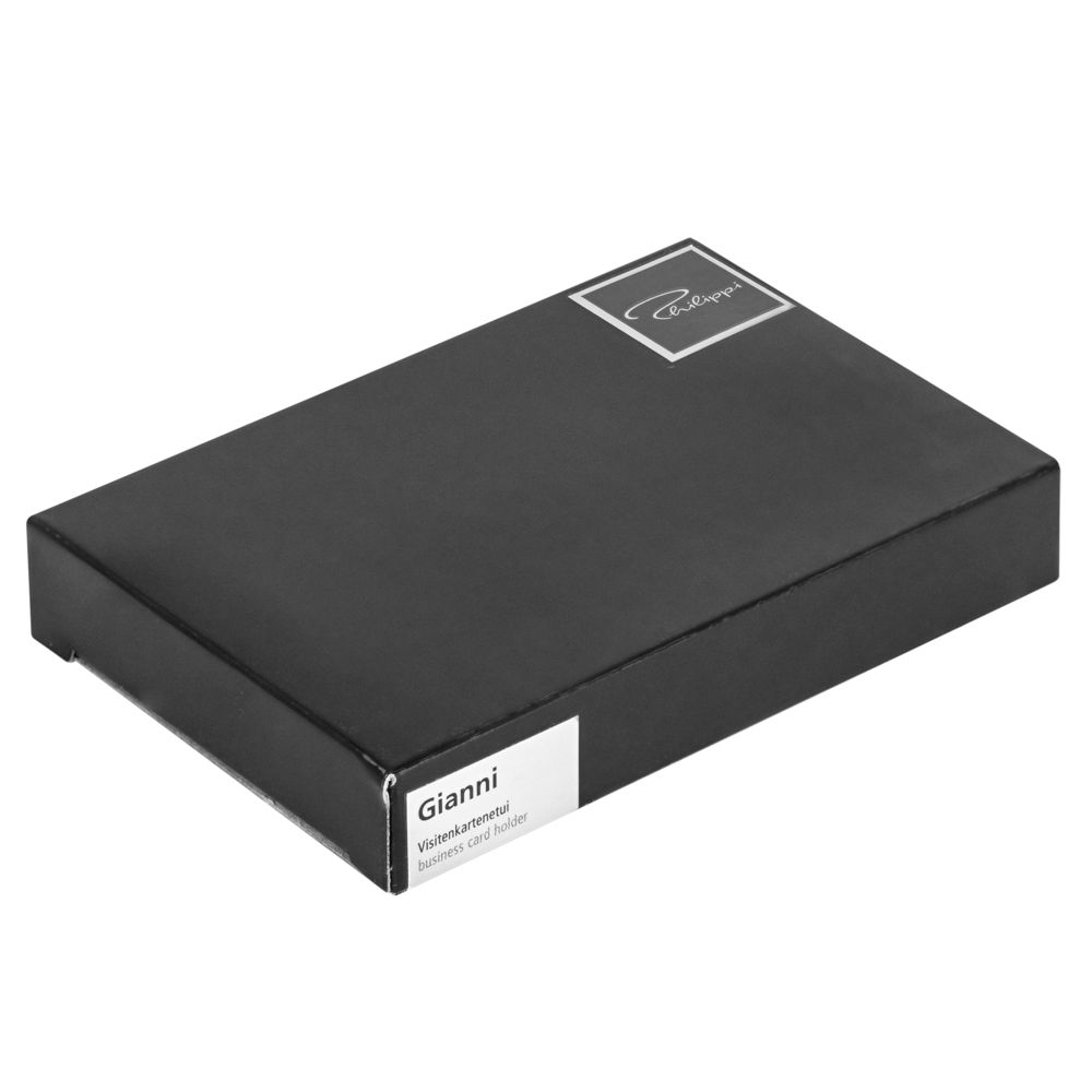 Футляр для визитных карточек Gianni, черный / Миниатюра WWW (1000)