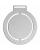 Медаль Steel Rond, серебристая