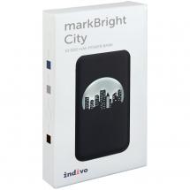 Аккумулятор с подсветкой markBright City, 10000 мАч, черный / Миниатюра WWW (1000)