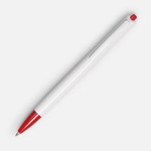 Ручка шариковая Tick, белая с красным / Миниатюра WWW (1000)