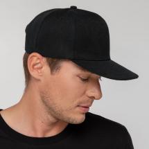 Бейсболка Snapback с прямым козырьком, черная / Миниатюра WWW (1000)