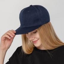 Бейсболка Snapback с прямым козырьком, темно-синяя / Миниатюра WWW (1000)