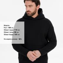 Худи оверсайз унисекс Snuggie, черное / Миниатюра модельного (1000)