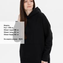 Худи оверсайз унисекс Snuggie, черное / Миниатюра модельного (1000)