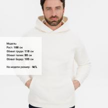 Худи оверсайз унисекс Snuggie, молочно-белое / Миниатюра модельного (1000)