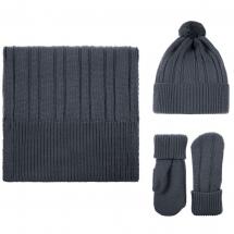 Шапка Knit Beat, серая (графит) / Миниатюра WWW (1000)