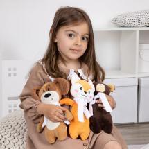 Мягкая игрушка Beastie Toys, собачка с белым шарфом / Миниатюра WWW (1000)