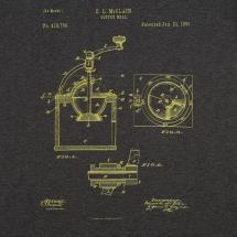 Футболка приталенная Old Patents. Coffee Mill, черный меланж / Миниатюра WWW (1000)