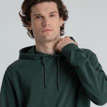 Толстовка с капюшоном унисекс Hoodie, темно-зеленый меланж / Миниатюра WWW (1000)