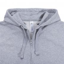 Толстовка женская Hooded Full Zip серый меланж / Миниатюра WWW (1000)