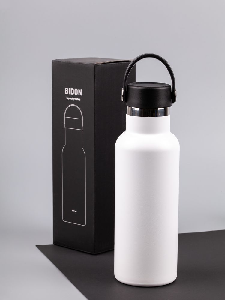 Термобутылка Bidon, белая / Миниатюра имиджевого (1000)