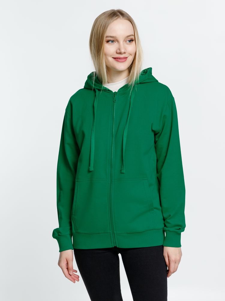Толстовка на молнии с капюшоном Siverga 2.0, зеленая / Миниатюра модельного (1000)