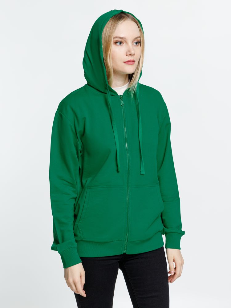 Толстовка на молнии с капюшоном Siverga 2.0, зеленая / Миниатюра модельного (1000)