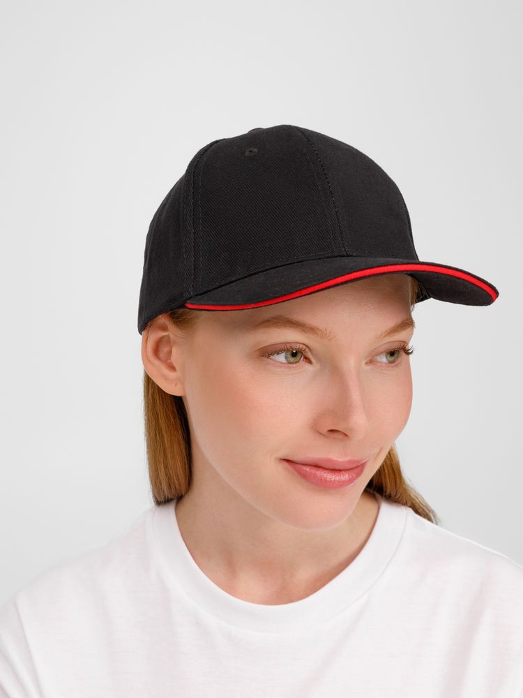 Бейсболка Buffalo, черная с красным / Миниатюра модельного (1000)