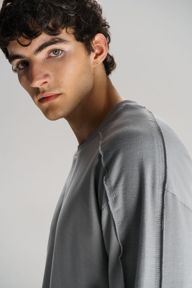 Свитшот унисекс Vozduh, светло-серый / Миниатюра модельного (1000)