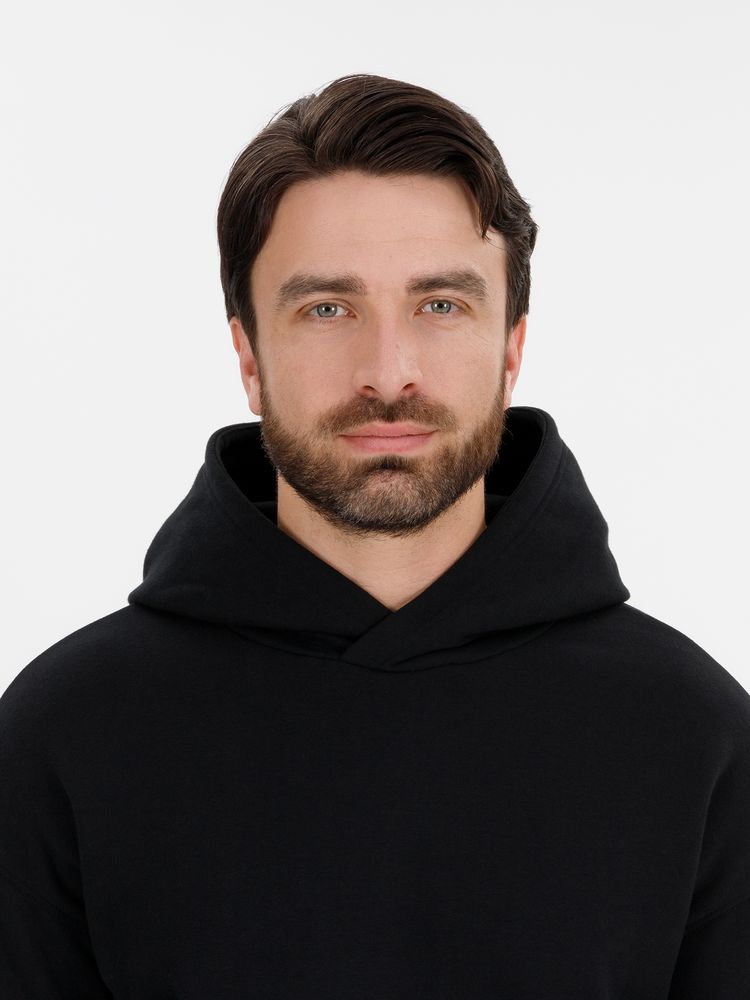 Худи оверсайз унисекс Snuggie, черное / Миниатюра модельного (1000)