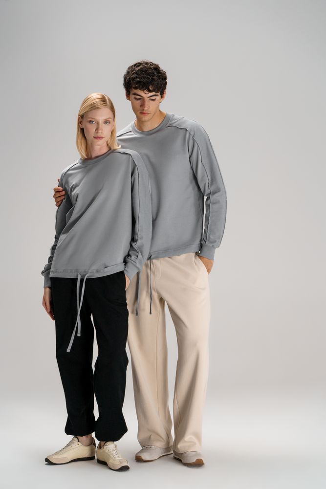 Свитшот унисекс Vozduh, светло-серый / Миниатюра модельного (1000)