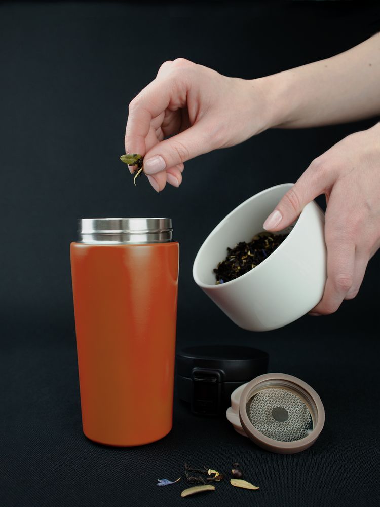 Термостакан с ситечком No Leak Infuser, оранжевый / Миниатюра имиджевого (1000)