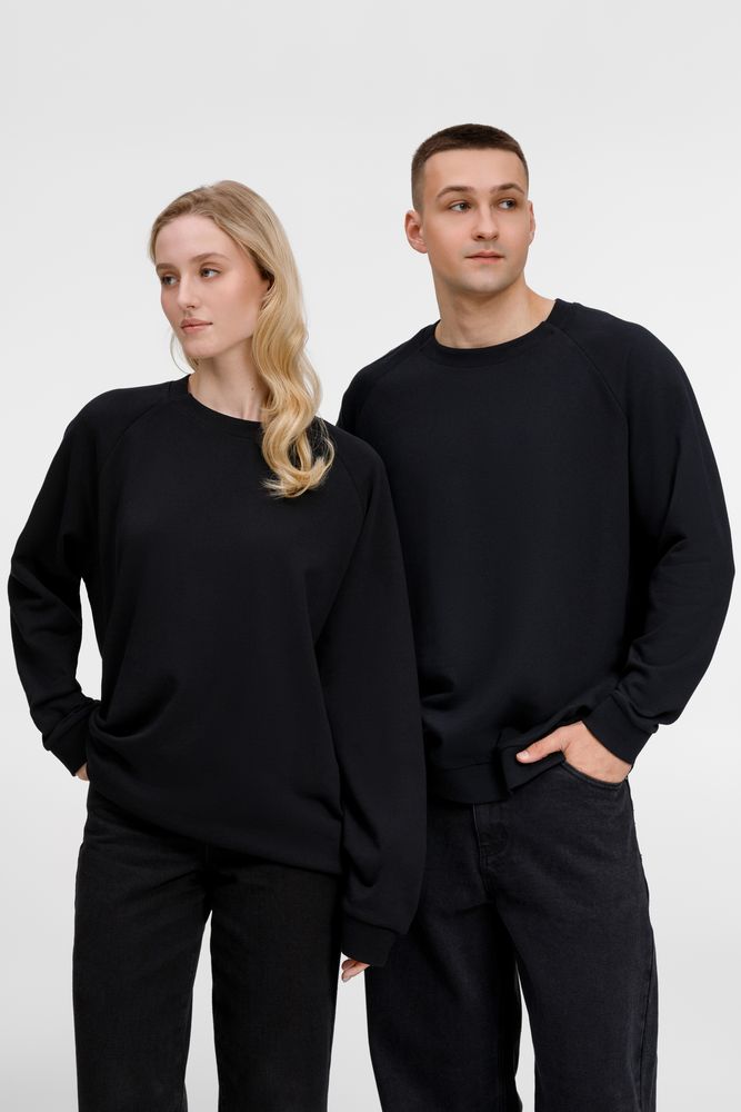 Свитшот унисекс Avenu, черный / Миниатюра модельного (1000)