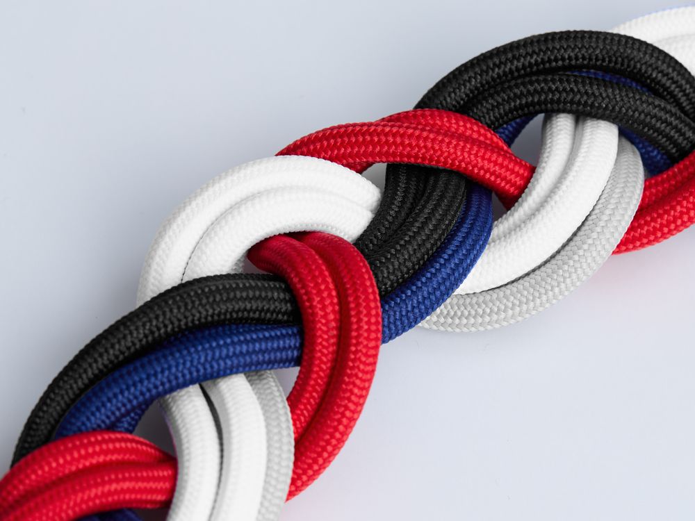 Шнурок для бейджа Tube Metal, черный / Миниатюра имиджевого (1000)