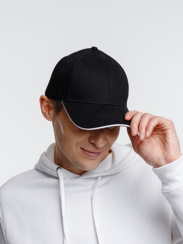 Бейсболка Spiker, черная с белым / Миниатюра модельного (1000)