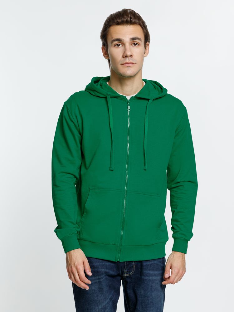 Толстовка на молнии с капюшоном Siverga 2.0, зеленая / Миниатюра модельного (1000)