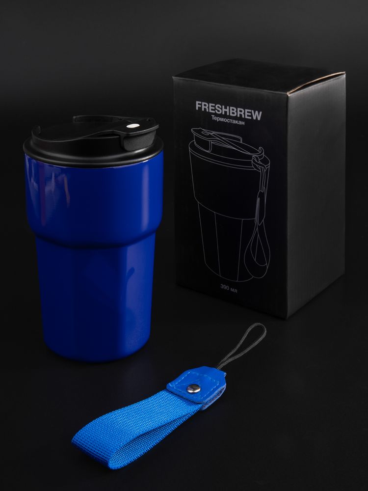 Термостакан Freshbrew, синий / Миниатюра имиджевого (1000)