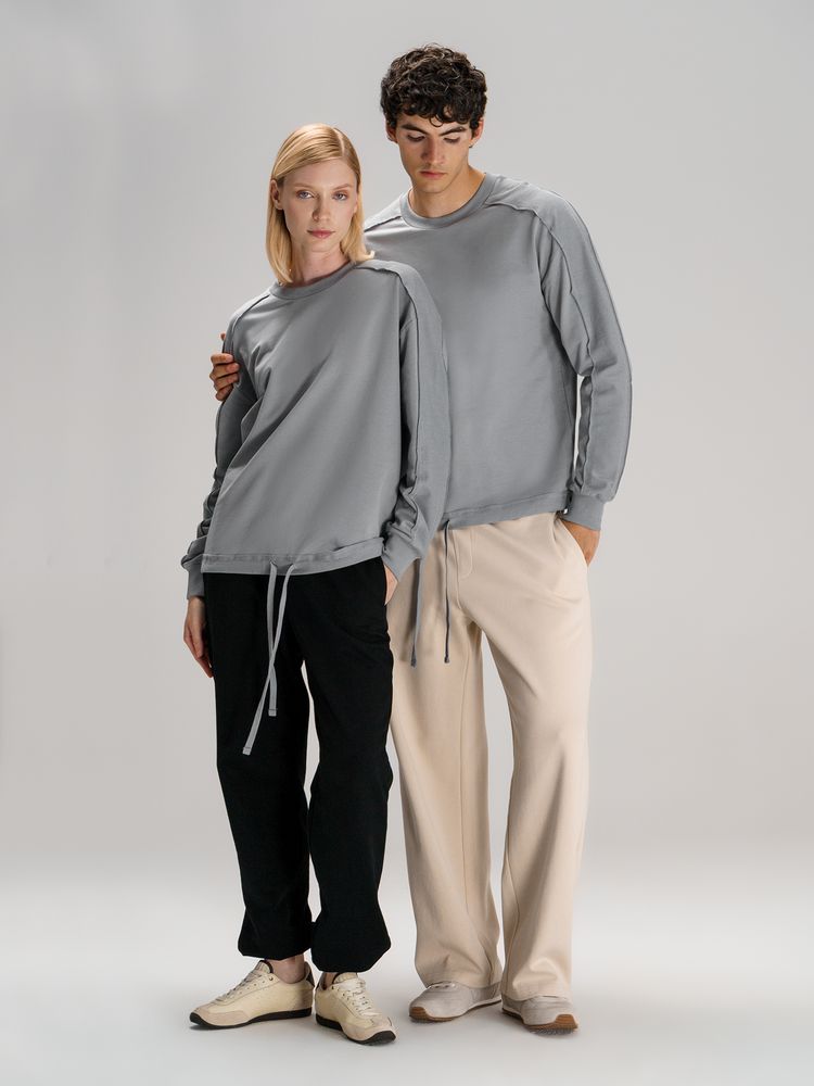 Свитшот унисекс Vozduh, светло-серый / Миниатюра модельного (1000)