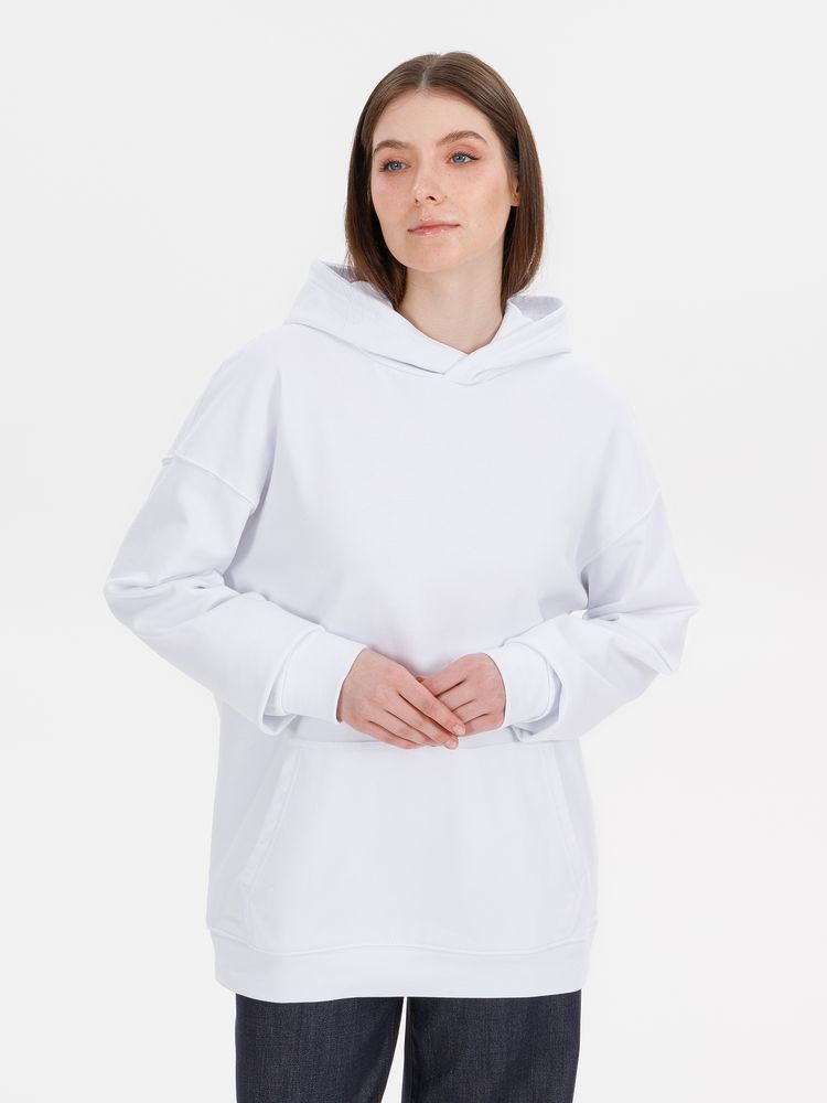 Худи оверсайз унисекс Outshine, белое / Миниатюра модельного (1000)