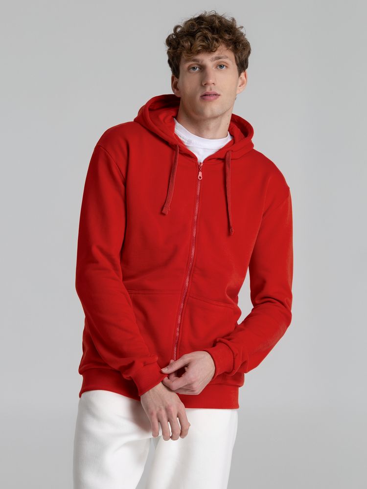 Толстовка на молнии с капюшоном Siverga 2.0 Heavy, красная / Миниатюра модельного (1000)