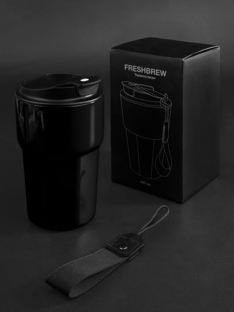 Термостакан Freshbrew, черный / Миниатюра имиджевого (1000)