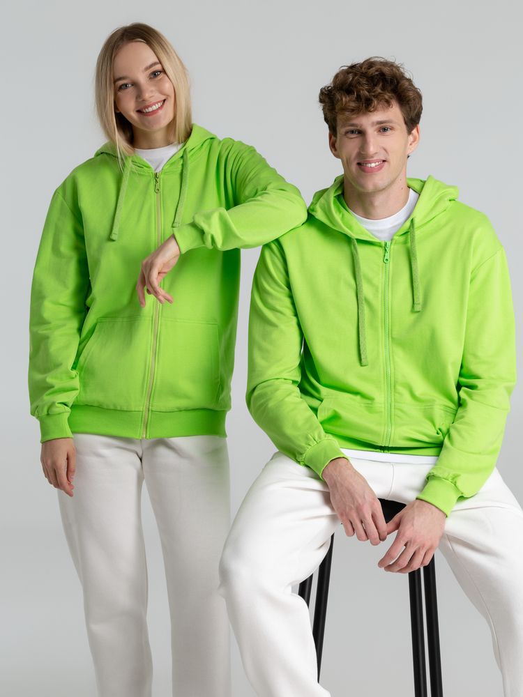 Толстовка на молнии с капюшоном Siverga 2.0, зеленое яблоко / Миниатюра модельного (1000)