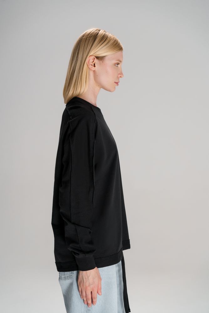 Свитшот унисекс Vozduh, черный / Миниатюра модельного (1000)