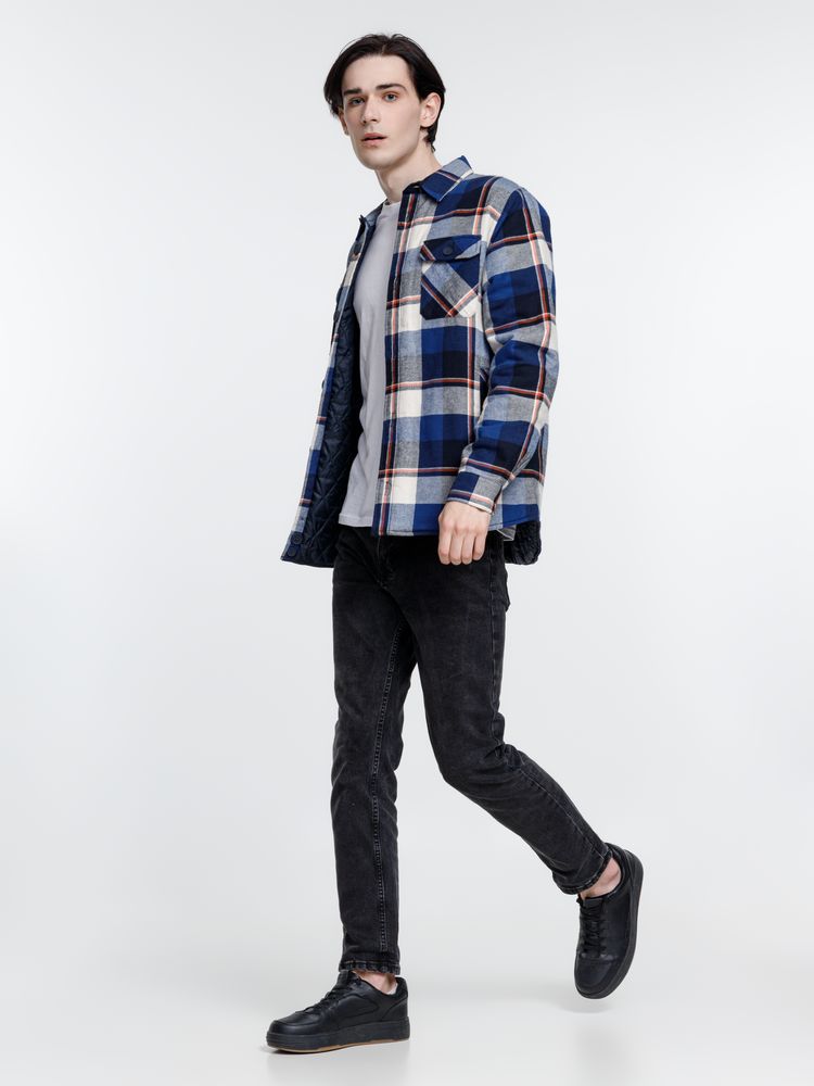 Куртка-рубашка оверсайз унисекс Noah, синяя / Миниатюра модельного (1000)