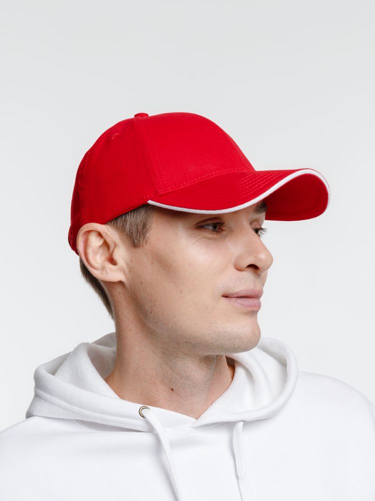 Бейсболка Spiker, красная с белым / Миниатюра модельного (1000)