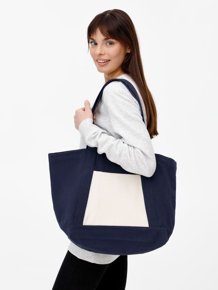 Шопер Shophop, синий с неокрашенным / Миниатюра модельного (1000)