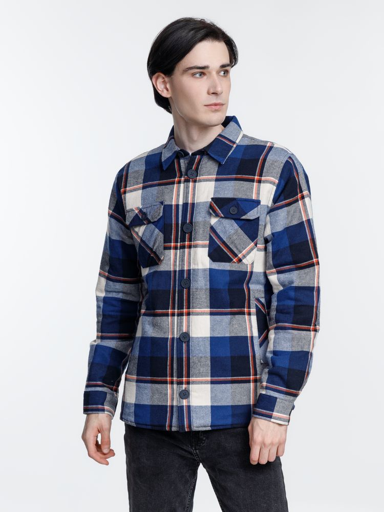 Куртка-рубашка оверсайз унисекс Noah, синяя / Миниатюра модельного (1000)