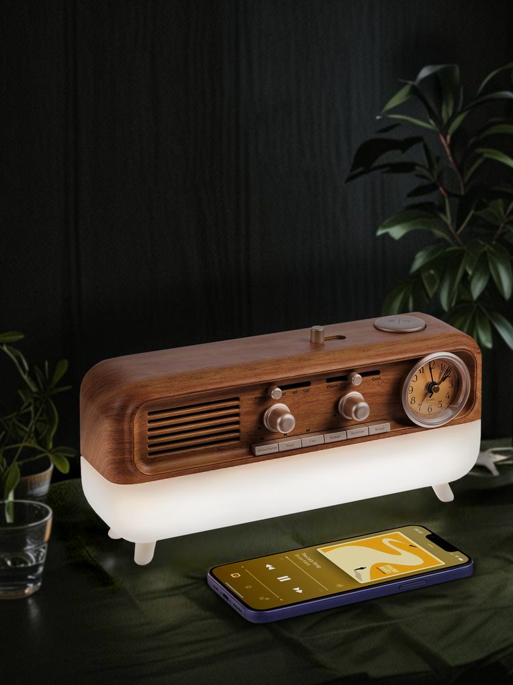 Bluetooth-колонка с часами и подсветкой Multiverse / Миниатюра имиджевого (1000)