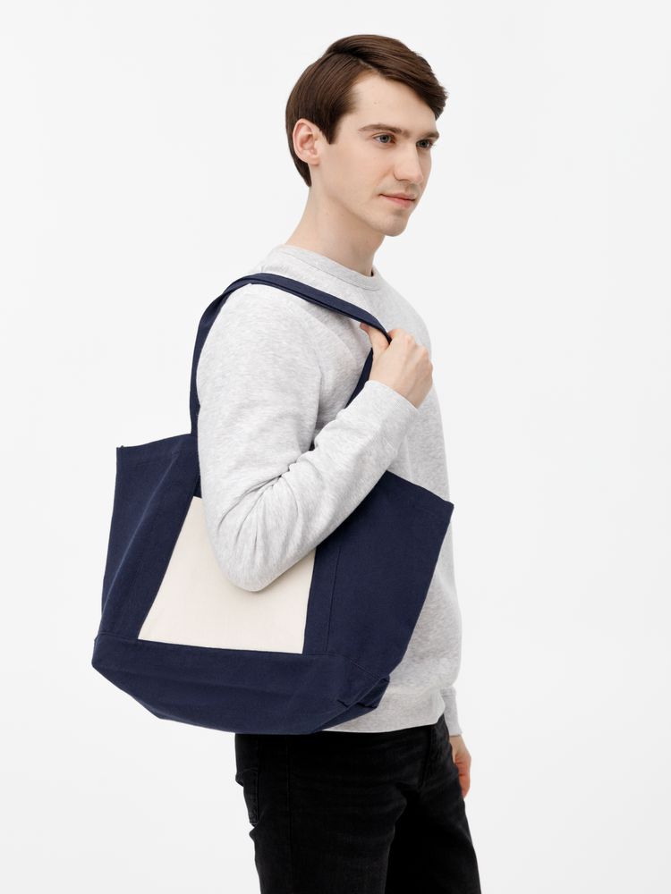 Шопер Shophop, синий с неокрашенным / Миниатюра модельного (1000)