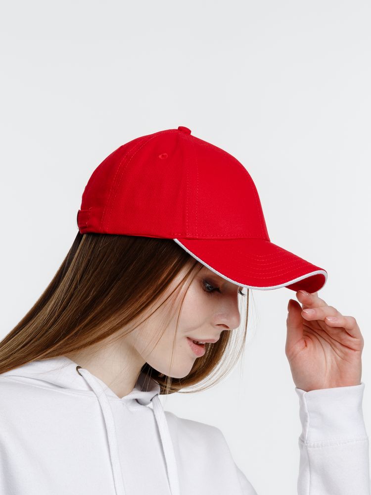 Бейсболка Spiker, красная с белым / Миниатюра модельного (1000)