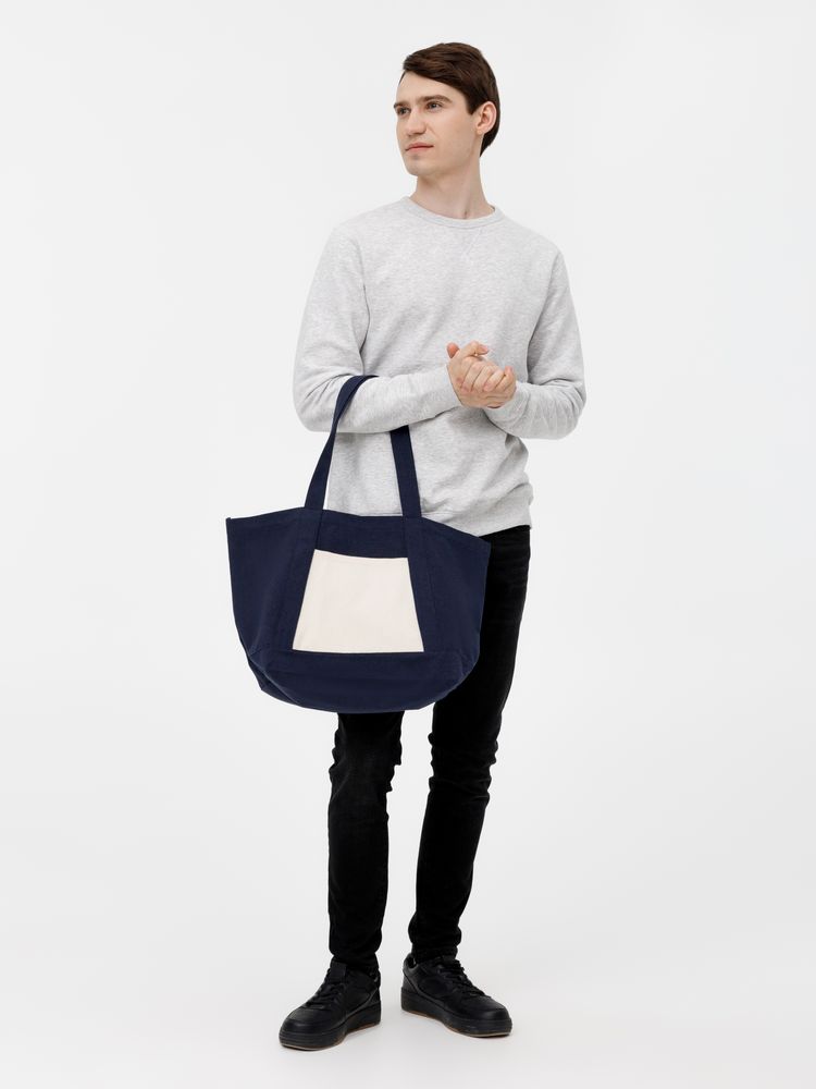 Шопер Shophop, синий с неокрашенным / Миниатюра модельного (1000)