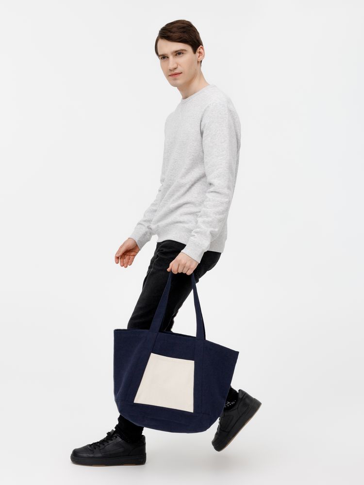 Шопер Shophop, синий с неокрашенным / Миниатюра модельного (1000)