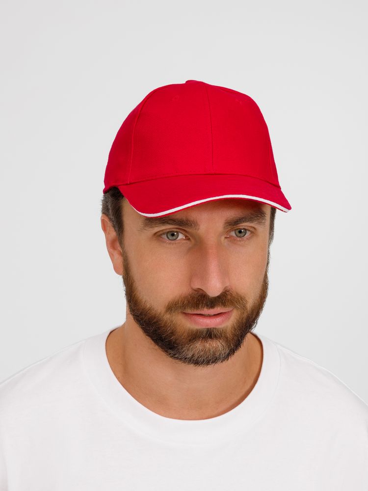 Бейсболка Buffalo, красная с белым / Миниатюра модельного (1000)