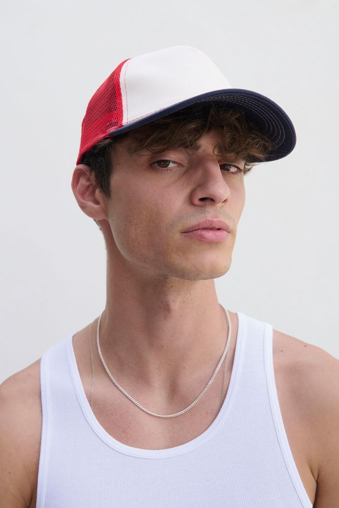 Бейсболка Blink, синяя (джинс) с бежевым / Миниатюра модельного (1000)