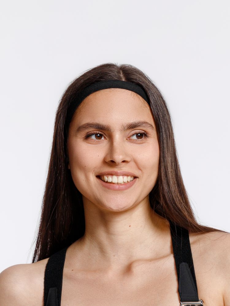 Повязка-резинка на голову Headway, черная / Миниатюра модельного (1000)